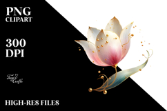 Tulip with Golden Insertions PNG Product Image 2