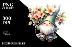 Cute Gnome with Jasmine PNG Product Image 2