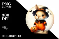 Cute Baby Rabbit Halloween PNG Product Image 3