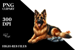 German Shepherd Sunset Scene | Sublimation | Clipart Product Image 2