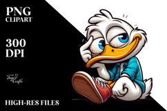 Silly Cartoon Duck PNG Product Image 2