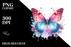 Cute Butterfly Splashes, PNG Product Image 2