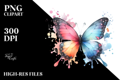 Colorful Butterfly Splash PNG Product Image 2