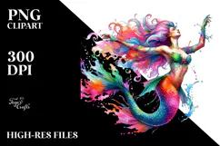 Vibrant Mermaid, High-Res PNG Product Image 2