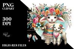 Colorful Baby Lamb PNG Product Image 2