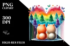 Cute Pomeranian Heart PNG Product Image 2