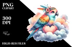 Boho Parrot Painting, PNG Product Image 2