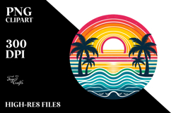 Retro Tropical Rainbow Sunset, 20 oz Tumbler Product Image 2