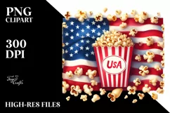 Vintage Popcorn USA Flag Collors Product Image 1