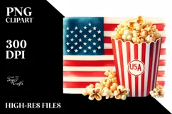Vintage Popcorn USA Flag Collors Product Image 1