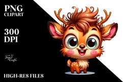 Cute Colorful Cartoon Deer | Sublimation | Clipart Product Image 3