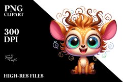 Cute Colorful Cartoon Deer | Sublimation | Clipart Product Image 3