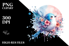 Cute Bird Splashes, PNG Product Image 2