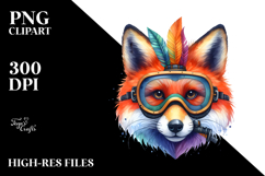 Whimsical Fox with Scuba Helmet PNG Product Image 2