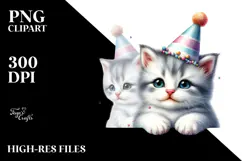 Cute Baby Cat Party Hat PNG Product Image 2