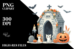 Simple Cute CRYPT Halloween PNG Product Image 2