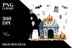 Simple Cute CRYPT Halloween PNG Product Image 2