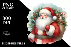 Colorful Christmas Santa PNG Product Image 1