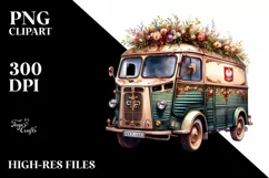 Vintage Oilish Van | Sublimation Clipart Product Image 1
