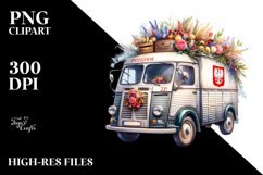 Vintage Oilish Van | Sublimation Clipart Product Image 1