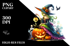 Vibrant Witch Halloween | Clipart Product Image 2