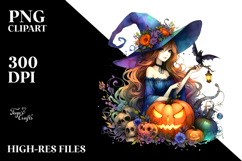 Vibrant Witch Halloween | Clipart Product Image 2