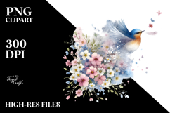 Spring Bird Clouds, Transparent PNG Product Image 2
