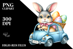 Creative Bunny Car PNG Product Image 2