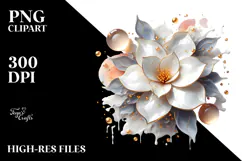 Abstract Glossy Gardenia, Transparent PNG Product Image 2
