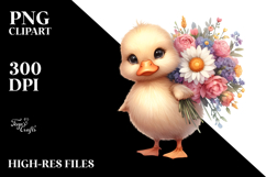 Proud Duck Carrying Large Bouquet Product Image 2