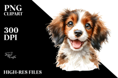 Cute Watercolor Brittany Puppy PNG Product Image 2