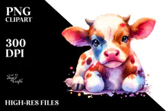 Baby Cow Dressed for Halloween PNG Product Image 2