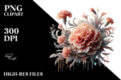 Abstract Carnation Frame, PNG Product Image 2