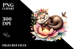 Whimsical Baby Otter PNG Product Image 2