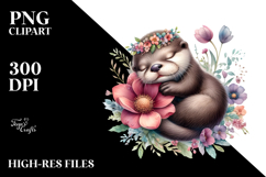Whimsical Baby Otter PNG Product Image 2