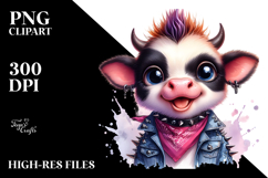 Energetic Baby Cow PNG Product Image 2