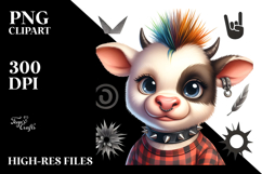 Cute Energetic Cow PNG Product Image 2