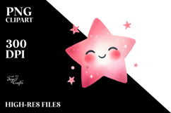Pinkish Shiny Star PNG Product Image 2