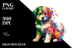 Abstract Vibrant Puppy, PNG Product Image 2