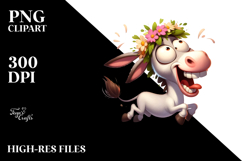 Whimsical Donkey Jumping PNG Product Image 2