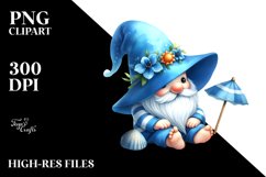 Detailed Cute Gnome in Watercolor | Sublimation Clipart Product Image 1