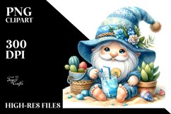 Detailed Cute Gnome in Watercolor | Sublimation Clipart Product Image 1