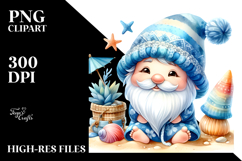 Summer Gnome in Blue | Sublimation | Clipart Product Image 2