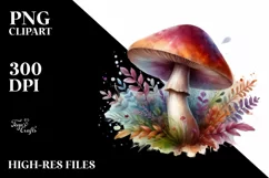 Detailed Pastel Mushroom, Transparent PNG Product Image 3