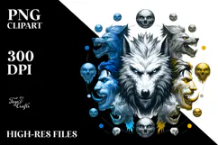 Simple Werewolf Digital Painting PNG Product Image 2