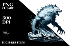 Simple Werewolf Digital Painting PNG Product Image 2
