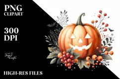 a Watercolor Style Simplistic Halloween PNG Product Image 3