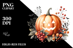 Simple Washed Pumpkin Halloween PNG Product Image 2