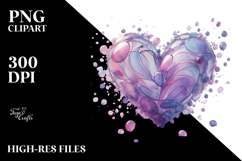 Shiny Heart Lavender PNG Product Image 2