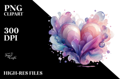 Abstract Heart Shaped Lavender PNG Product Image 2